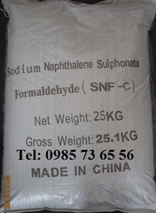 bán natri Naphthalene Sulphonate Formaldehyde, phụ gia bê tông SNF-C