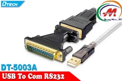 Cáp Chuyển USB To Com RS232 Dtech DT-5003A