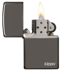 Zippo Black Ice (Dark Chrome) with Zippo Logo 2