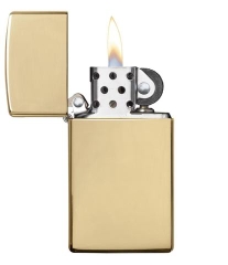 Zippo Slim Solid Brass 2