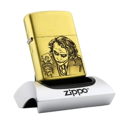 Zippo Chú Hề Joker Đồng Khối Vỏ Dày Zippo Chú Hề Joker Đồng Khối Vỏ Dày