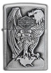 Zippo Made in the USA Eagle and Globe Emblem Brushed Chrome 1