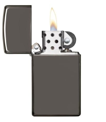 Zippo Black Ice (Dark Chrome) Slim 2