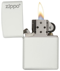 Zippo White Matte with Logo 2