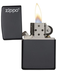 Zippo Black Matte with Zippo Logo 2