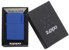 Zippo Royal Blue Matte with Zippo Logo 4