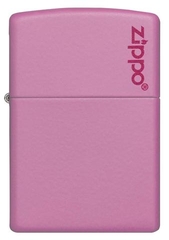 Zippo Pink Matte with Logo 1
