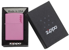 Zippo Pink Matte with Logo 5
