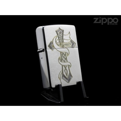 Zippo Chrome Bạc Nhám Thánh Giá 2