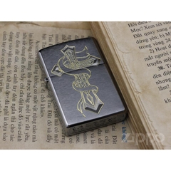 Zippo Chrome Bạc Nhám Thánh Giá 6