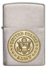 Zippo US Army Emblem Rrushed Chrome 1