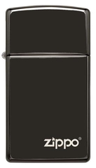 Zippo Slim Ebony with Zippo Logo 1