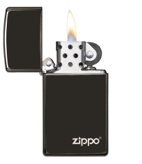 Zippo Slim Ebony with Zippo Logo 2