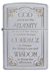 Zippo Serenity Prayer Satin Chrome 1