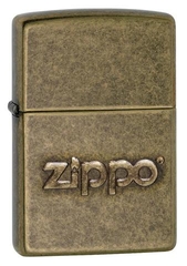 Zippo Stamp Antique Brass