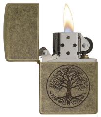 Zippo Tree of Life Antique Brass 2