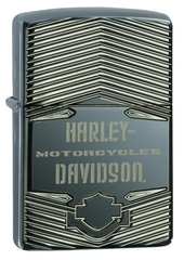 Zippo Armor Harley Davidson Motorcycles Black Ice