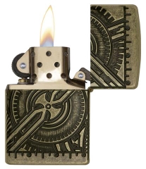 Zippo Steampunk 360 Multicut Antique Brass Armor 6