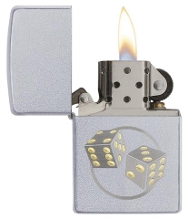 Zippo Dice Satin Chrome 2