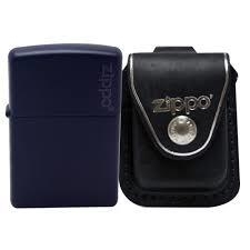 Zippo Navy Matte with Logo 6