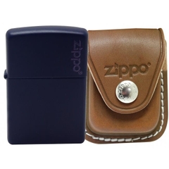 Zippo Navy Matte with Logo 7