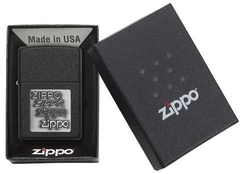 Zippo Pewter Emblem Black Crackle 4