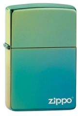 Zippo High Polish Teal Zippo Logo 49191ZL