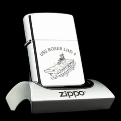 Zippo USS Boxer LHD 4 XVI 2000 Tàu Hàng Không Mẫu Hạm Hiếm