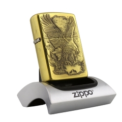 Zippo Đại Bàng Vua Bầu Trời Đồng Nguyên Khối Vỏ Dày | Made In USA