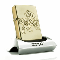 Zippo Chó Khắc Nổi 3D Tuổi Tuất Zippo Chó Khắc Nổi 3D Tuổi Tuất