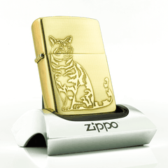Zippo Mèo Khắc Nổi 3D Tuổi Mẹo Tuổi Mão