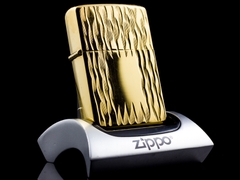 Zippo La Mã Gạch Mạ Vàng Bark Gold Plated 22K V 1980 2
