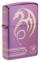Bật Lửa Zippo 48574 Anne Stokes Dragon Logo High Polish Purple Bật Lửa Zippo 48574 Anne Stokes Dragon Logo High Polish Purple
