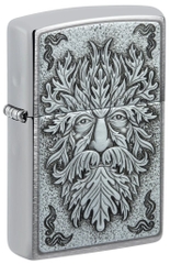 Bật Lửa Zippo 48906 Greenman Emblem Brushed Chrome