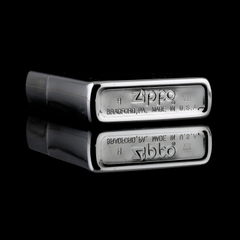 Zippo-Brush-Finish-Chrome-H-VIII-1992-hang-co-doc-la-moc-day-nguoc