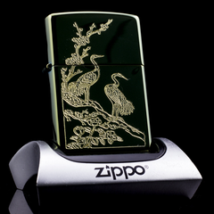Zippo Khắc Cao Cấp Tùng Hạc Diên Niên 1