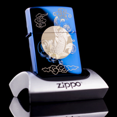 Zippo Khắc Cá Chép Vượt Vũ Môn