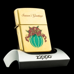 Zippo Season's Greetings Merry Christmas 2000 XVI Đồng Nguyên Khối Zippo Season's Greetings Merry Christmas 2000 XVI Đồng Nguyên Khối