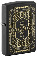 Hộp Quẹt Zippo 46483 Zippo Lines Design Laser Engraved Black Matte Hộp Quẹt Zippo 46483 Zippo Lines Design Laser Engraved Black Matte
