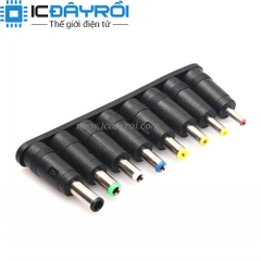 Bộ chuyển đổi đa năng 5.5×2.1MM ra 8 đầu khác nhau Bộ chuyển đổi đa năng 5.5×2.1MM ra 8 đầu khác nhau