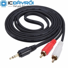 Cáp 3.5 ra 2 đầu bông sen 1M5 Cáp 3.5 ra 2 đầu bông sen 1M5