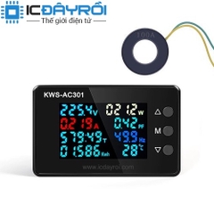 Đồng hồ đo điện 100A KWS-AC301 tích hợp RS485, cảm biến riêng loại vòng kín