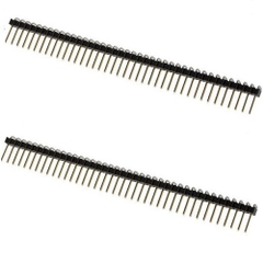 Hàng rào 1X40-2.54MM Male RA ( Hàng rào đực chân cong ) Hàng rào 1X40-2.54MM Male RA ( Hàng rào đực chân cong )