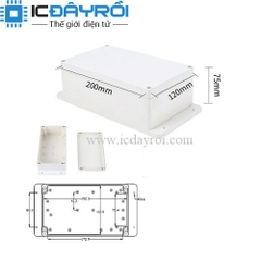 Hộp nhựa 200x120x75MM (có tai) Hộp nhựa 200x120x75MM (có tai)