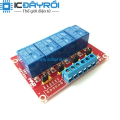 Module 4 relay 5V với opto cách ly kích H/L Module 4 relay 5V với opto cách ly kích H/L