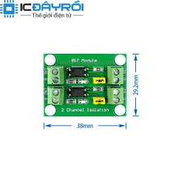 Module chuyển đổi điện áp 2 kênh PC817 opto cách ly