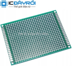 PCB 6x8cm phủ xanh một mặt PCB 6x8cm phủ xanh một mặt