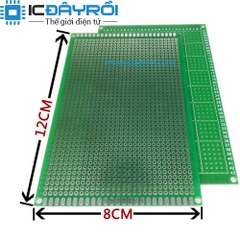 PCB 8x12cm phủ xanh một mặt PCB 8x12cm phủ xanh một mặt