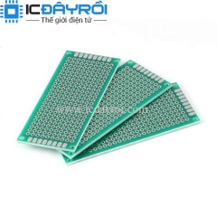 PCB 3x7cm phủ xanh hai mặt