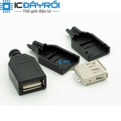 USB A Female connector có vỏ